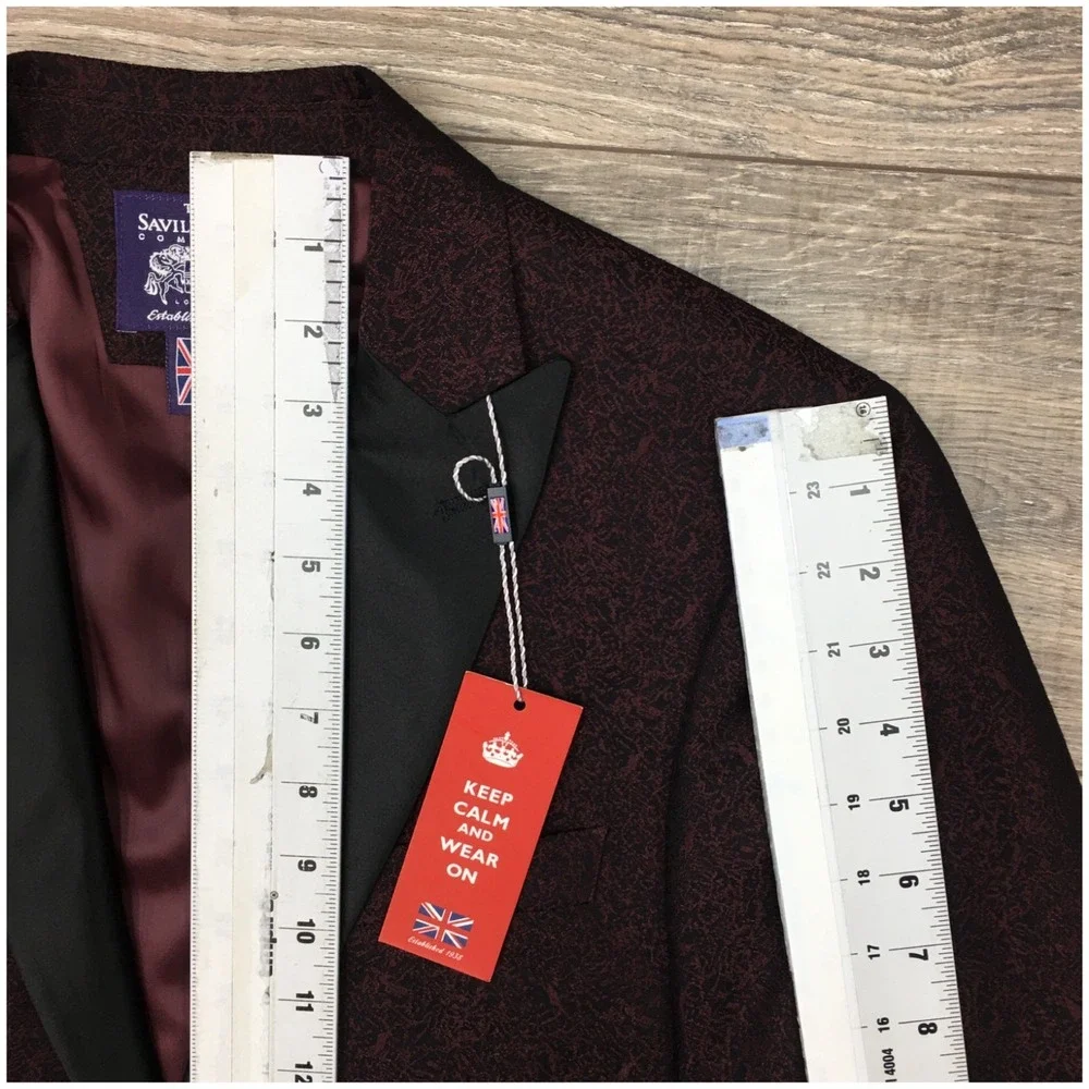 NEW SAVILE ROW Mens Blazer Sport Coat Casual Dinner Jacket Size 36S Classic Suit